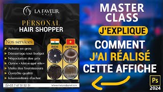 Masterclass en Design graphique  Comment créer une affiche publicitaire professionnelle de A à Z [upl. by Rimidalv985]