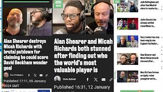 Alan Shearer and Micah Richards both stunned after finding out who the worlds most valuableplayeris [upl. by Mischa]