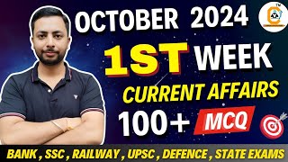 October Weekly 2024 Current Affairs  1st Week For all Govt Exams [upl. by Handy]