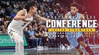 Julian Strawther Postgame Press Conference vs Grizzlies 🎙  111924 [upl. by Tolecnal]