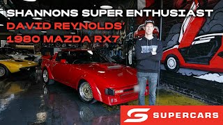 David Reynolds 1980 Mazda RX7  Shannons SuperEnthusiast  2024 Repco Supercars Championship [upl. by Nodnal953]