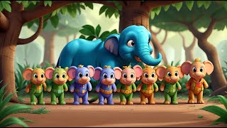 elephant march Elephant Cartoon Song Kids Songs Nursery Rhymes charvis wonder world rhymes [upl. by Baniez822]