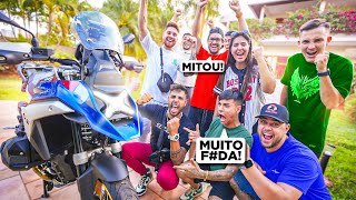 REAÇÃO DOS MEUS AMIGOS AO VER A MINHA MOTO NOVA BMW 1300 😱 [upl. by Alleul649]