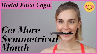 Symmetrical Smile  Face Exercises  Model Face Yoga  AnnaVeronika [upl. by Nosremaj247]