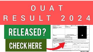 OUAT Result 2024  How To Check OUAT Result 2024 [upl. by Apilef]