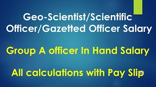 upsc geoscientist salary  scientist salary in india geoscientist salary group A officer salary [upl. by Gautier]