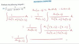 Integration 1 cosx  a cosx  b dx [upl. by Ahsenaj622]