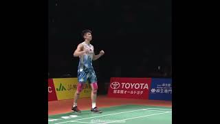 li shi feng celebration 🤸🏻‍♂️ badminton shortvideo shorts fyp badmintonlovers short youtube [upl. by Nnyrb]