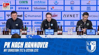 „Wir haben uns ein Stück weit selbst geschlagen“  PK nach dem Heimspiel gegen Hannover 96 [upl. by Barrada473]