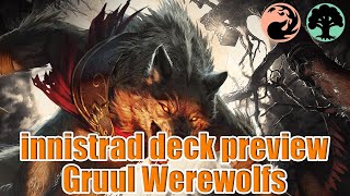 Gruul Werewolfs  innistrad midnight hunt deck preview  MTGMTGA [upl. by Nauqahs125]