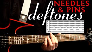 Deftones Needles and Pins Guitar Lesson  Guitar Tabs  Guitar Tutorial  Guitar Chords  Cover [upl. by Alexei]