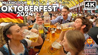 OKTOBERFEST 2024  EL GRAN TOUR  4K UHD  Walking Virtual Tour Germany [upl. by Adiarf234]