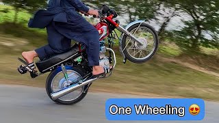 One Wheeling Videos  Without Music  2018 Model 125 amp 2023 Model 125  Ahmad shah [upl. by Arihaz]