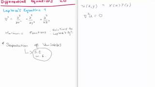 Differential Equations 20  Introduction to Laplaces Equation [upl. by Domella491]