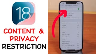 How to Enable or Disable Privacy and Content Restrictions on iPhone on iOS 18 [upl. by Konstance68]