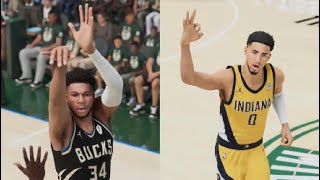 Will there be a tied series Pacers vs Bucks game 4 NBA 2K25 [upl. by Anauq]