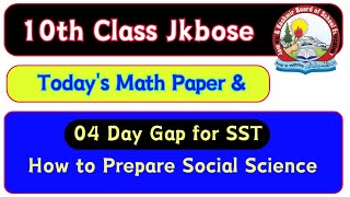 10th Class Social science 04 Days Gap  Check Paper Pattern amp Syllabus Jkbose 2024 [upl. by Walden832]