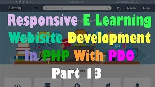 Responsive E Learning Website Development In PHP With PDO Part 13 Delete Category Dynamically [upl. by Trici650]