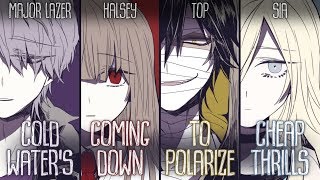 Nightcore  Cold Water x Coming Down x Polarize x Cheap Thrills Switching Vocals [upl. by Fidelia]