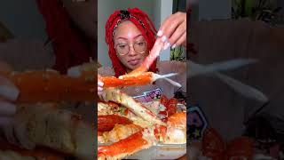 Seafood Boil in Alfredo Sauce King Crab 🦀  Sausage Jumbo Snow Crab Mega Prawns 🦐 [upl. by Arot]