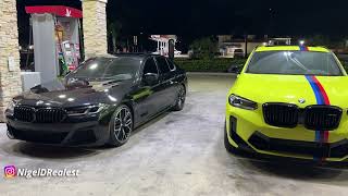 BMW M550i vs BMW X4M Competition CRAZY STREET RACE [upl. by Tnecnivleahcim766]