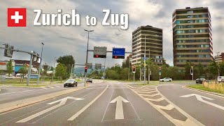 Road Trip from Zurich to Zug • Driving in Switzerland 🇨🇭 4K [upl. by Derry239]