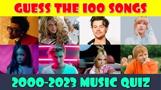 Guess the Song Music Quiz  100 Most Popular Songs 2000 to 2023 [upl. by Blanch416]