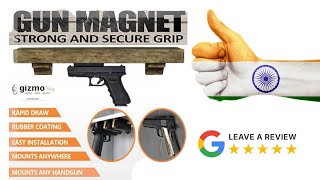 Gun Magnet Power Test  Concealed Carry Car  Tabel Home Office Use Powerful Gun Magnetic Holder [upl. by Nidnerb]