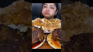 Maddy Eating spicy biryani chicken recipe mukbang big bites [upl. by Mcknight]