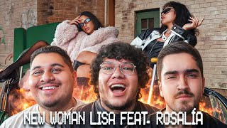 Americans React To LISA  NEW WOMAN feat Rosalía Official Music Video [upl. by Egwin]