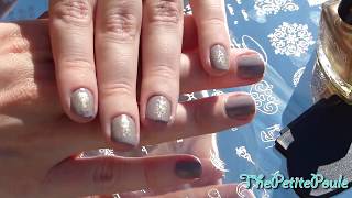 Tuto Nail Art Taupe et Or  Stamping [upl. by Ijat398]