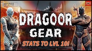 Infinity Blade 3 DRAGOOR GEAR STATS TO LEVEL 10 [upl. by Knoll]