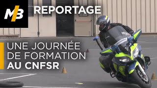 Une journée de formation au pilotage moto avec les Gendarmes au CNFSR  Reportage [upl. by Ayra]