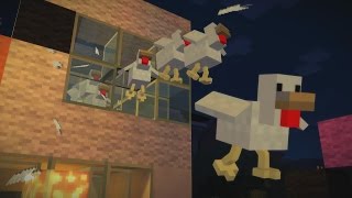 THE USHER AFRAID OF CHICKENS   Minecraft Story Mode EP1 P2 [upl. by Dranyer]