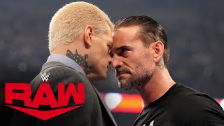 FULL SEGMENT – CM Punk and Cody Rhodes’ war of words Raw Jan 22 2024 [upl. by Ahseiyk241]