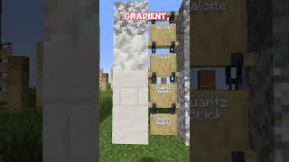 Minecraft Building Tips  Minecraft Block Gradients with Diorite [upl. by Lleda]