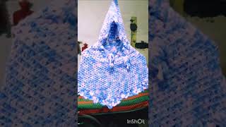 Beautiful poncho designcrochethandmadedesign [upl. by Qulllon]