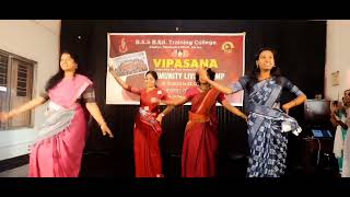 Teachers on 🔥🔥 BSS B Ed Training College Fusion dance by teachers VIPASANACommunity Living Camp [upl. by Pomfrey]