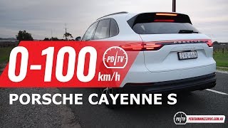 2018 Porsche Cayenne S 29TT V6 0100kmh amp engine sound short edit [upl. by Nannahs]