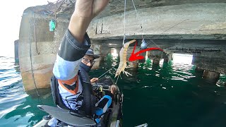 Mancing Dengan Umpan Udang Hidup  Kayak Fishing [upl. by Enedan]