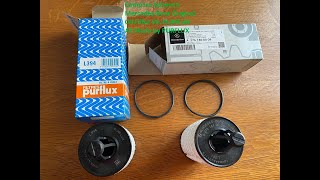 Compare between original MercedesBenz oil filter 2761800009 vs Purflux oil filter L394 [upl. by Nnairet]