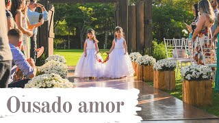 Linda entrada das alianças com a música Ousado Amor  Versão Musiart  Casamento [upl. by Ymrej]