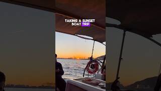 Taking a SUNSET boat trip on a SAILING BOAT in Barcelona barcelona sunset sailing [upl. by Aziar]