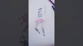 Ballora dancing down below ballora fnaf drawing [upl. by Nnateragram]