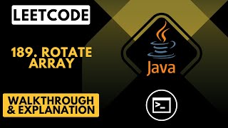 LeetCode 189 Rotate Array Java [upl. by Meyers]