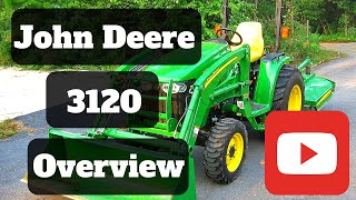 John Deere 3120 utility tractor with 4wd hydro transmission and 300cx loader [upl. by Dunning21]