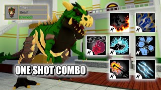 Best TRex Combo With Every Fighting Style  Blox Fruits Christmas Update Part 1 [upl. by Nyladnek]