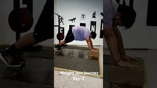 Weight loss journey  Day2 weightloss weightlossjourney gym viralvideo viralshorts [upl. by Aihsenyt]