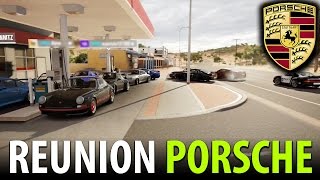 Convoy de Porsches por la carretera en ForzaHorizon 3  Reunion de Autos [upl. by Eceinhoj]