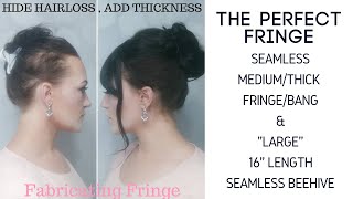 Perfect Fringe Clip in FringeBangs amp Large 16quot Seamless Beehive Review Get the perfect UPDO [upl. by Englis]